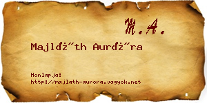 Majláth Auróra névjegykártya